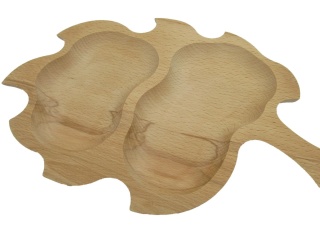 Drewniany Talerz W Kształcie Liścia Ozdobny Dekoracyjny Niecka