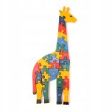 Puzzle Drewniane Zabawka Edukacyjna Cyferki Litery Żyrafa