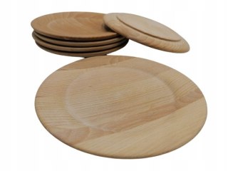 Talerz Drewniany Bukowy Talerzyk Okrągła Taca Do Serwowania Eko 20