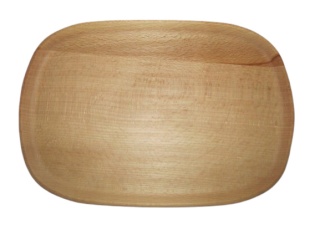 Talerz Drewniany Owalny Ekologiczny Talerzyk Tacka Bukowa 24cm