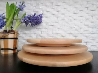 Deska Drewniana Do Serwowania XXL 46cm Talerz Obrotowy Na Imprezę