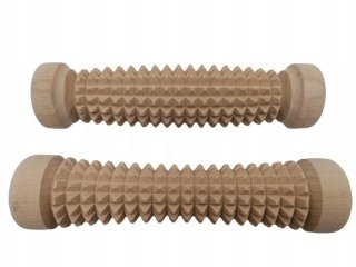 Masażery Drewniane Do Ciała Dłoni Stóp Dwa Małe Wałki Masujące