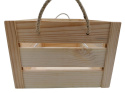 Drewniana Skrzynka Dekoracyjna Pojemnik Pudełko z Uchwytem