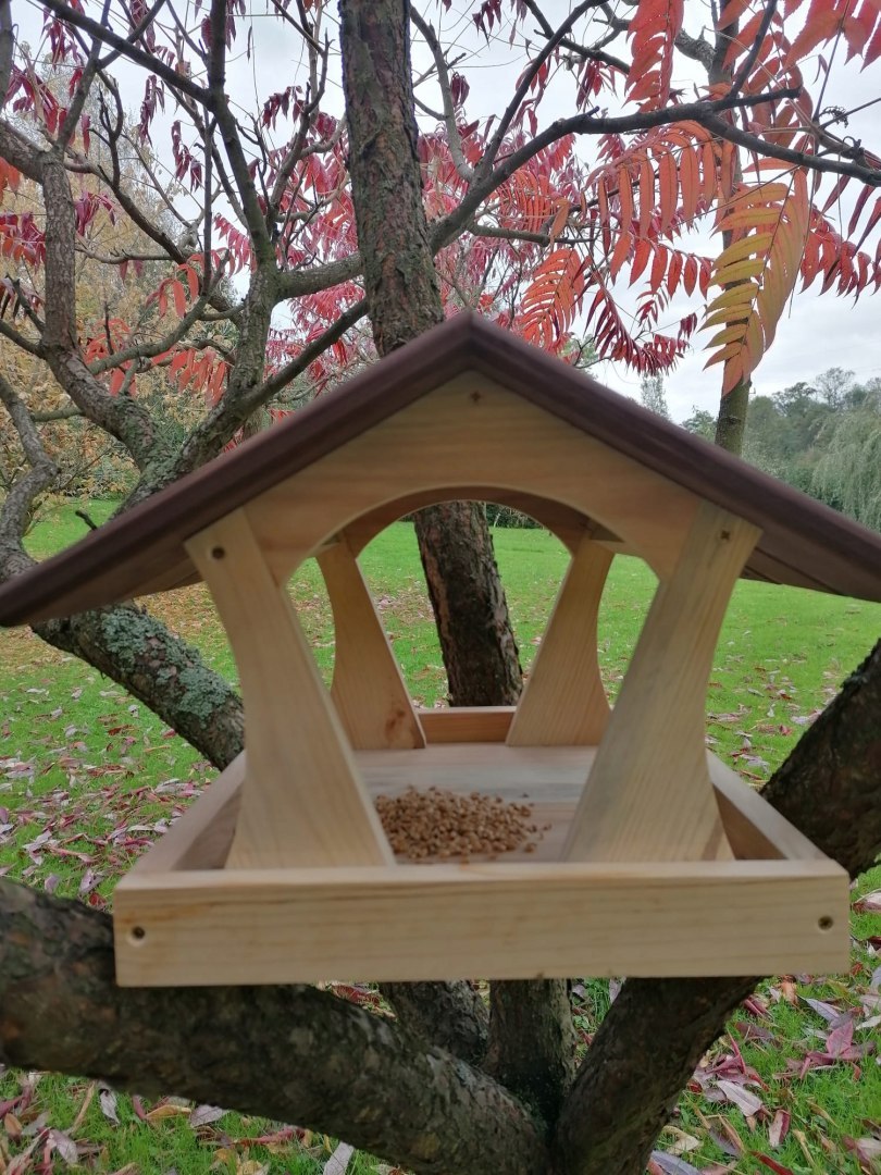 Drewniany Karmnik Dla Ptaków Duży Zimowy Karmik