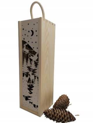 Pudełko Na Wino Prezent Dla Mamy Na Święta Drewno