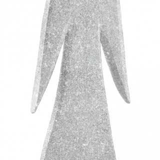 Ozdoba Świąteczna Choinka z Drewna Biała Dekoracja Bożonarodzeniowa