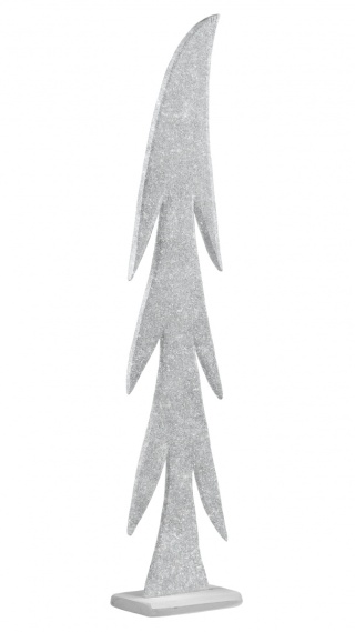 Ozdoba Świąteczna Choinka z Drewna Biała Dekoracja Bożonarodzeniowa