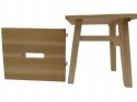 Drewniane Krzesło Mały Stołek z Drewna Stołeczek