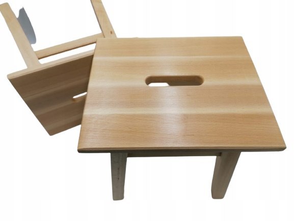 Drewniane Krzesło Mały Stołek z Drewna Stołeczek