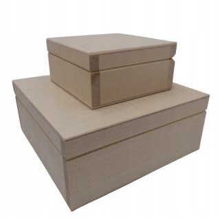 Pudełko Drewniane Naturalne Surowe Craft Zestaw Drewnianych Pudełeczek