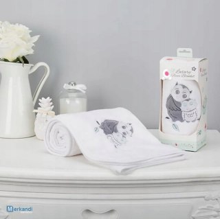 Kocyk Dziecięcy Bardzo Miękki ComfiLove 90x70 w Sowy