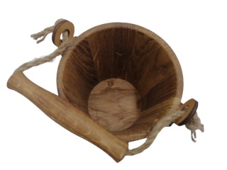 Wiaderko Drewniane Osłonka Dębowa Na Kwiaty Doniczka