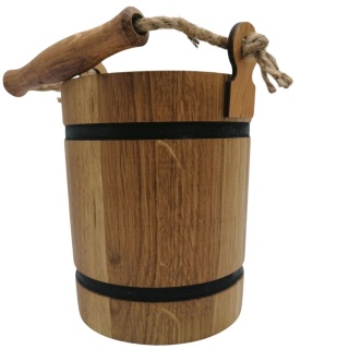 Wiaderko Drewniane Osłonka Dębowa Na Kwiaty Doniczka