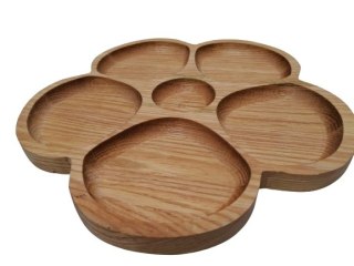 Drewniany Talerz w Kształcie Kwiatka – Czereśnia, 30 cm, Ekologiczny