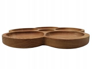 Drewniany Talerz w Kształcie Kwiatka – Czereśnia, 30 cm, Ekologiczny