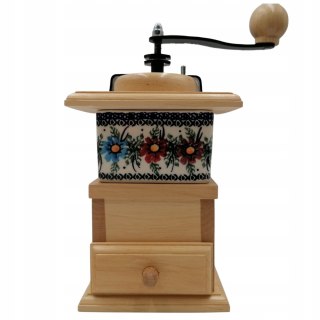 Drewniany Młynek Do Kawy Ceramika Bolesławiec Eko