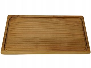 Drewniana Deska do Krojenia z Czereśni – 48x24 cm, Wyfrezowane Zagłębienia