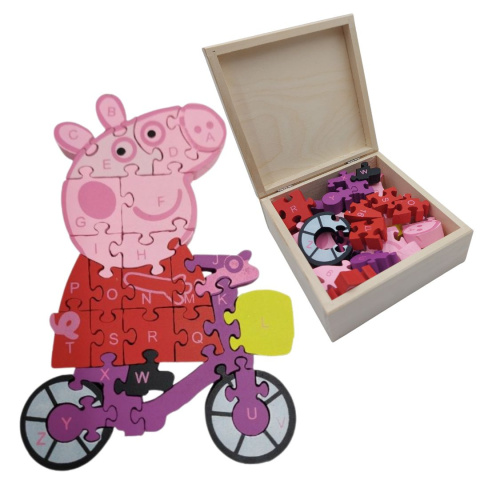 Drewniane Puzzle 3d Dla Dzieci Klocki Świnka Peppa