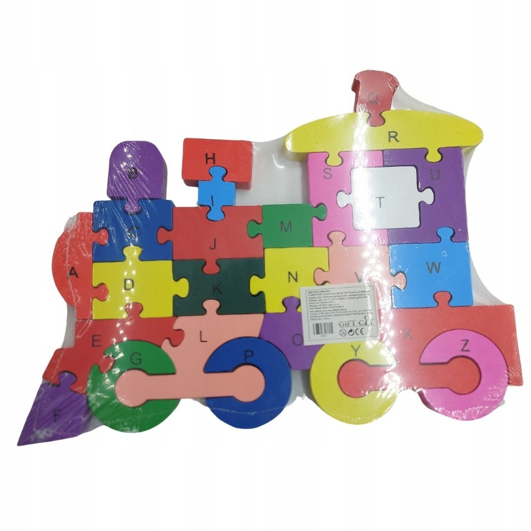 Klocki 3D Drewniane Dla Dzieci Puzzle Litery Cyfry