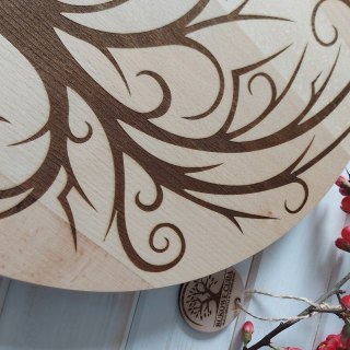 Deska Do Serwowania Obrotowe Talerze Drewniane Pl 30cm Drzewo Życia