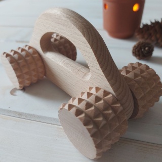 Masażer Do kręgosłupa Drewniany Ręczny Do Masażu Kręgosłupowego Ud Rąk