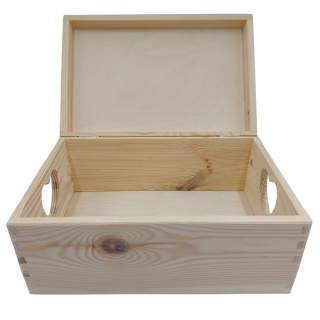 Pudełko Drewniane Decoupage Zamykana Skrzynia z Sercem Eko