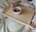 Stolik Śniadaniowy Do Łóżka Dla Chorego Drewniana Taca z Nóżkami