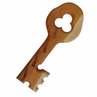 Wieszak Na Klucze w Kształcie Klucza Drewno Czereśniowe