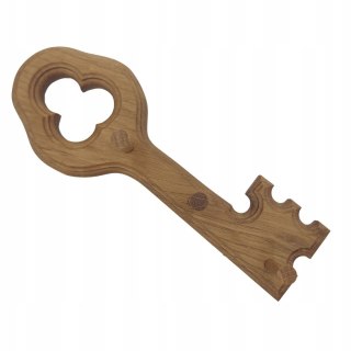 Dębowy Wieszak Na Klucze w Kształcie Klucza Drewno