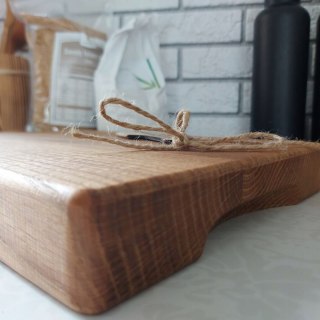 Deska Do Krojenia i Serwowania Dębowy Blok Do Ubijania Gratis Nożyk Folkowy