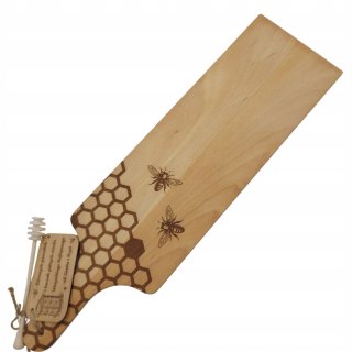 Długa Deska Do Krojenia Kuchenna z Rączką Prezent Dla Pszczelarza
