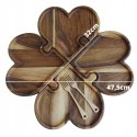 Drewniany Talerz Deserowy Serce Zestaw 4szt Puzzle