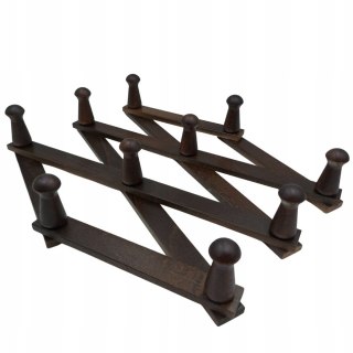 Drewniany Wieszak Na Kurtki Brązowy Regulowany 10