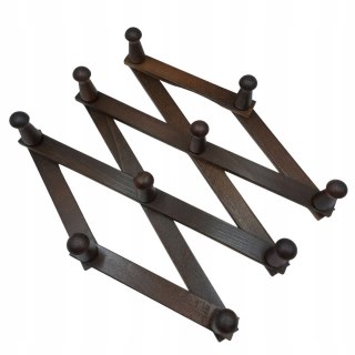 Drewniany Wieszak Na Kurtki Brązowy Regulowany 10