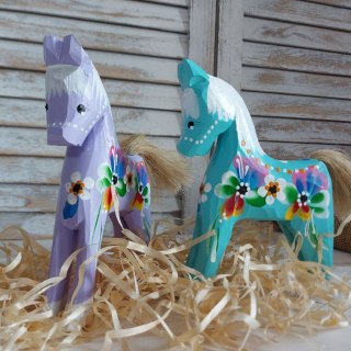 Konik Drewniany Drewniana Figurka Dekoracja Koń