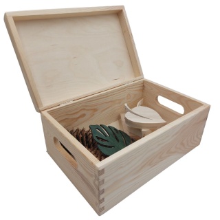 Skrzynka Drewniana Zamykana Pudełko Decoupage