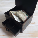 Pudełko Na Drobiazgi Biżuterię Pieniądze Drewniana Szkatułki i Pudełeczka Eko Na Prezent