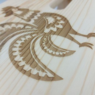 Taboret Małe Krzesło Drewniane Niski Stołek Ryczka Stołeczek z Kogutem