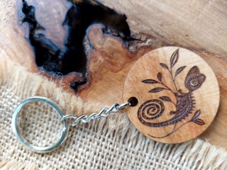 Brelok Drewniany Do Kluczy Zawieszka Do Plecaka Breloczek Na Łańcuszku