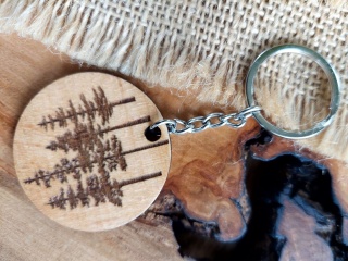 Brelok Drewniany Do Kluczy Zawieszka Do Plecaka Breloczek Na Łańcuszku