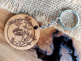 Brelok Drewniany Do Kluczy Zawieszka Do Plecaka Breloczek Na Łańcuszku