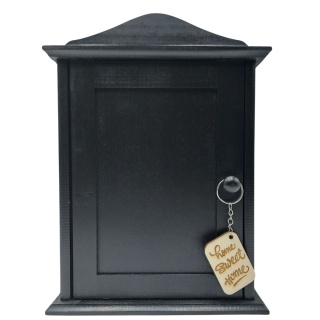 Czarna Szafka Na Klucze Drewniana Organizer Gratis