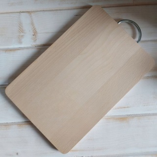 Drewniana Deska do Krojenia z Uchwytem 33 cm – Buk, Poręczna i Ekologiczna