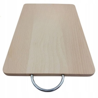 Drewniana Deska do Krojenia z Uchwytem 33 cm – Buk, Poręczna i Ekologiczna