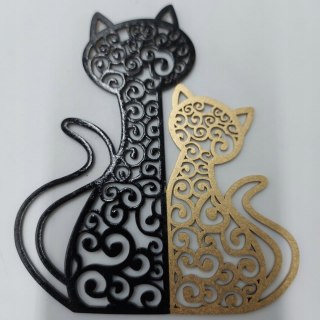 Dekory Ze Sklejki Dekoracje Drewniane Ozdoby Do Przyklejenia Koty Ażurowe