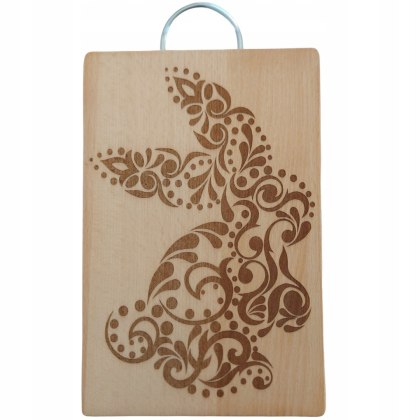 Deska Do Krojenia z Wygrawerowanym Motywem Wielkanocnym Na Prezent Upominek