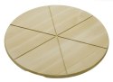 Deska Do Pizzy Drewniany Talerz Pod Pizzę z Rowkami Do Krojenia 35 cm