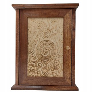 Szafka Na Klucze Duża Brązowa Wisząca Ścienna Drewniana Dekoracja Schowek Organizer