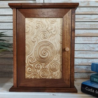 Szafka Na Klucze Duża Brązowa Wisząca Ścienna Drewniana Dekoracja Schowek Organizer