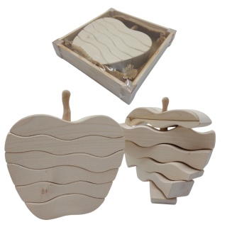 Klocki Drewniane Dla Dzieci Puzzle 3D Zabawka Sensoryczna Motoryka